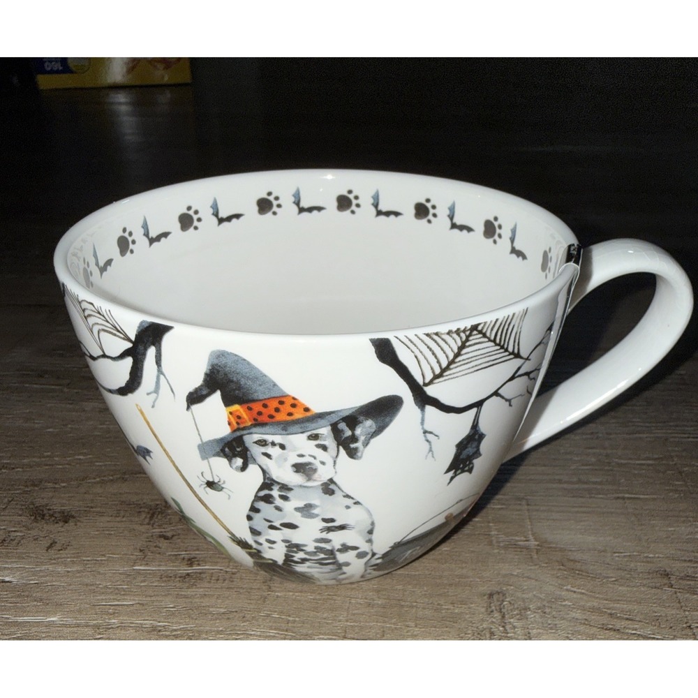 Portobello By Design Mug Halloween Dog Wicked Witch Bone China England 20 Oz.